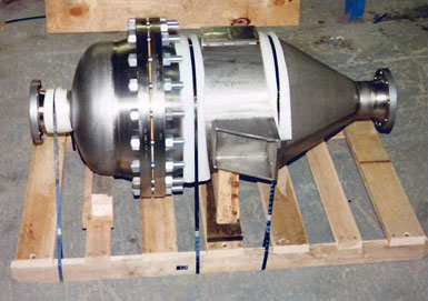 Filter housing for Tennessee Eastman